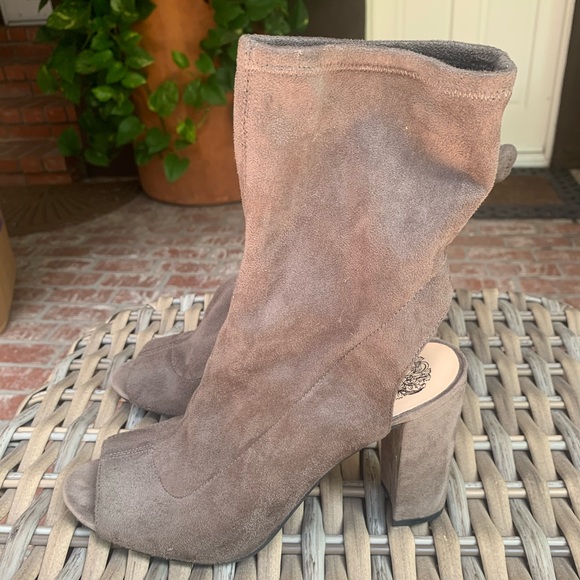 Vince Camuto Tan Open Heel Booties - Picture 1 of 3